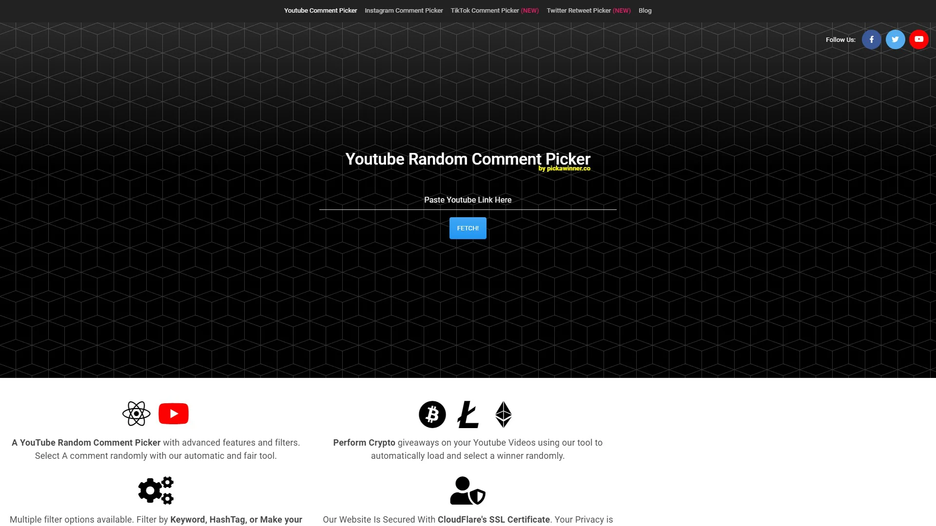 Screenshot Pickawinner.co